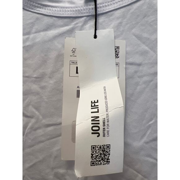 NWT Zara Women’s Long Sleeve Crew Neck Casual Lightweight Shirt Top Size L White - Picture 4 of 5